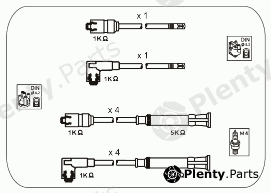  JANMOR part AFM74 Ignition Cable Kit