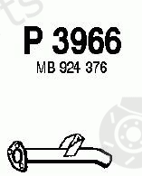  FENNO part P3966 Exhaust Pipe