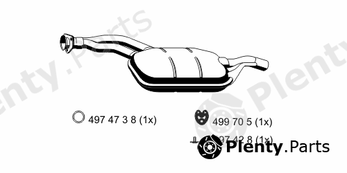  ERNST part 384070 Middle Silencer