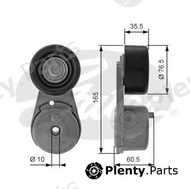  GATES part T38378 Tensioner Pulley, v-ribbed belt