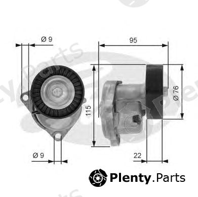 GATES part T38448 Tensioner Pulley, v-ribbed belt