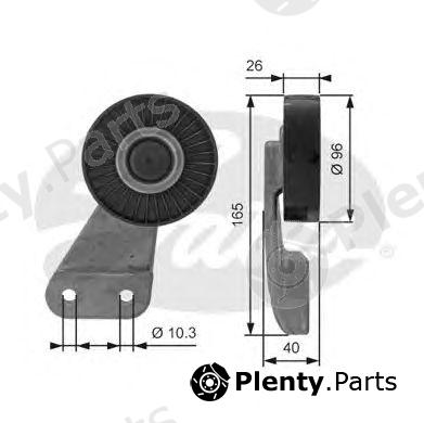  GATES part T38461 Deflection/Guide Pulley, v-ribbed belt