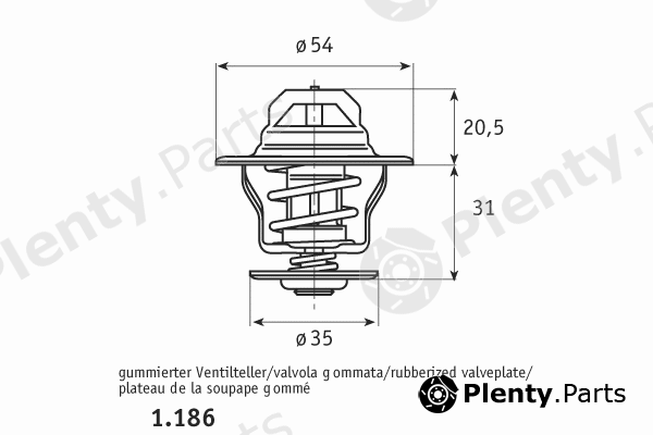  BEHR THERMOT-TRONIK part 1.186.87 (118687) Thermostat, coolant