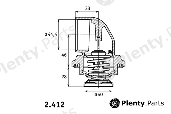  BEHR THERMOT-TRONIK part 2.412.80 (241280) Thermostat, coolant