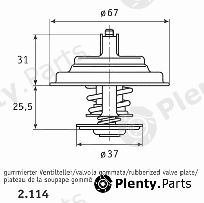  BEHR THERMOT-TRONIK part 2.114.87 (211487) Thermostat, coolant