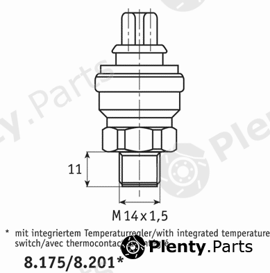  BEHR THERMOT-TRONIK part 8.175.05.329 (817505329) Temperature Switch, radiator fan