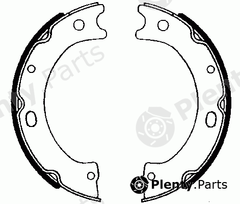  FERODO part FSB641 Brake Shoe Set, parking brake