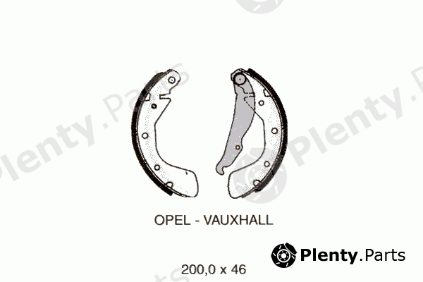  PEX part 6.022 (6022) Brake Shoe Set