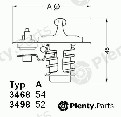  WAHLER part 3498.88D (349888D) Thermostat, coolant