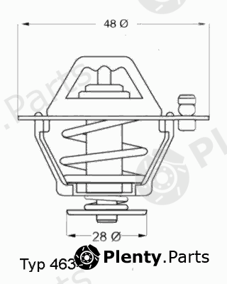  WAHLER part 4634.76 (463476) Thermostat, coolant