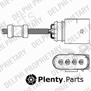  DELPHI part ES20166-12B1 (ES2016612B1) Lambda Sensor