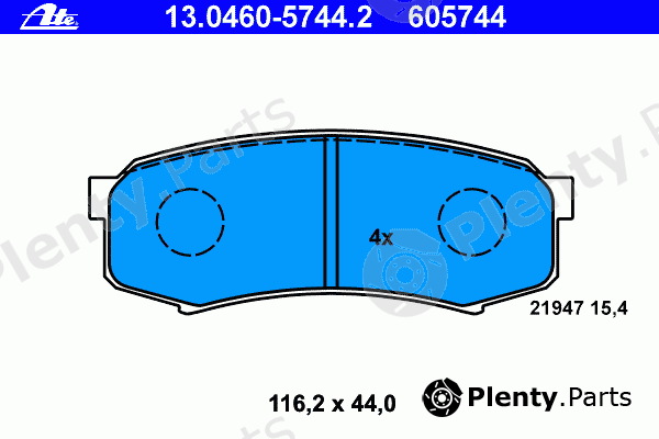  ATE part 13.0460-5744.2 (13046057442) Brake Pad Set, disc brake
