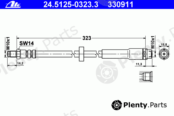  ATE part 24.5125-0323.3 (24512503233) Brake Hose