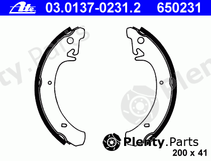  ATE part 03.0137-0231.2 (03013702312) Brake Shoe Set