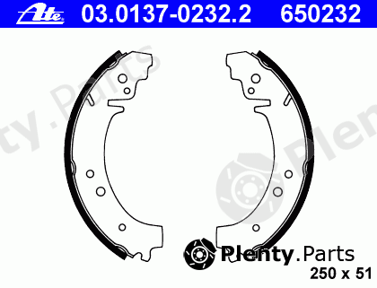  ATE part 03.0137-0232.2 (03013702322) Brake Shoe Set