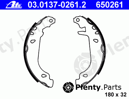  ATE part 03.0137-0261.2 (03013702612) Brake Shoe Set