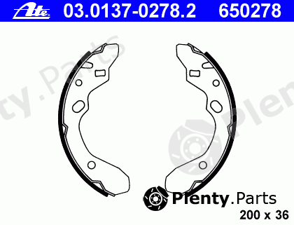  ATE part 03.0137-0278.2 (03013702782) Brake Shoe Set