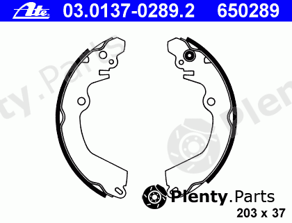  ATE part 03.0137-0289.2 (03013702892) Brake Shoe Set