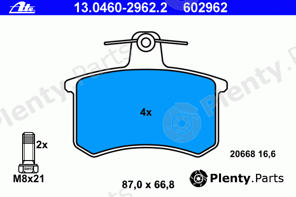  ATE part 13.0460-2962.2 (13046029622) Brake Pad Set, disc brake