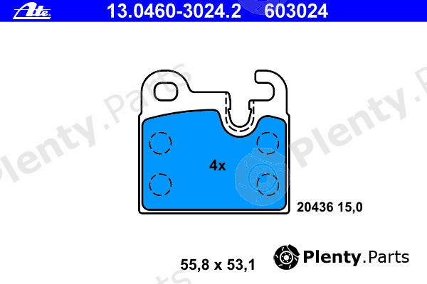  ATE part 13.0460-3024.2 (13046030242) Brake Pad Set, disc brake