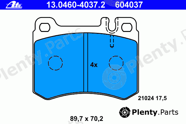  ATE part 13.0460-4037.2 (13046040372) Brake Pad Set, disc brake