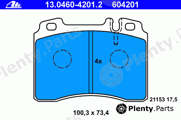  ATE part 13.0460-4201.2 (13046042012) Brake Pad Set, disc brake