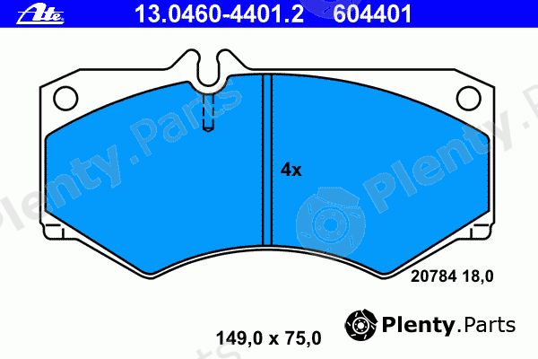  ATE part 13.0460-4401.2 (13046044012) Brake Pad Set, disc brake
