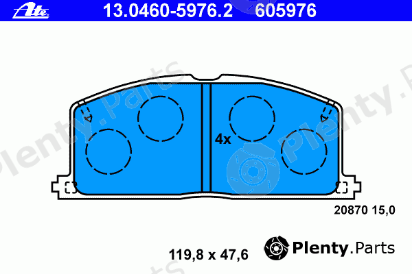  ATE part 13.0460-5976.2 (13046059762) Brake Pad Set, disc brake