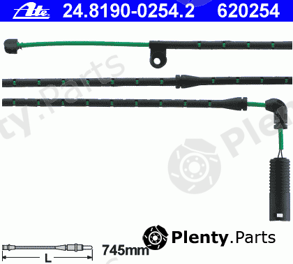  ATE part 24.8190-0254.2 (24819002542) Warning Contact, brake pad wear