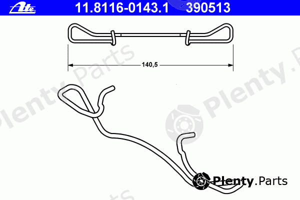  ATE part 11.8116-0143.1 (11811601431) Spring, brake caliper