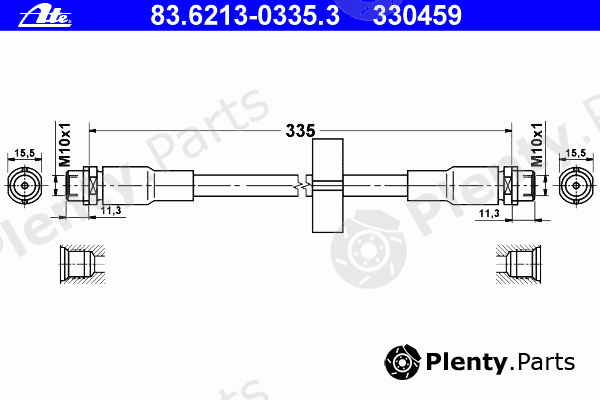  ATE part 83.6213-0335.3 (83621303353) Brake Hose
