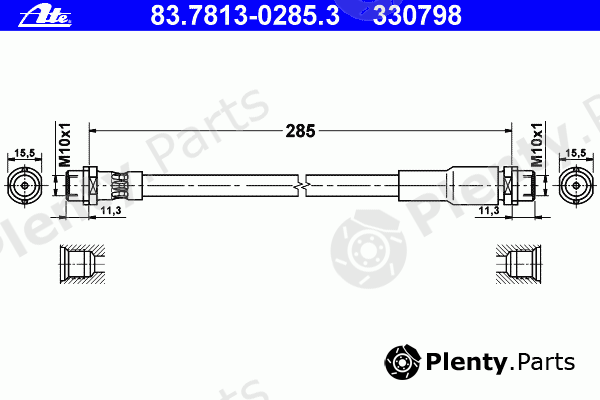  ATE part 83.7813-0285.3 (83781302853) Brake Hose