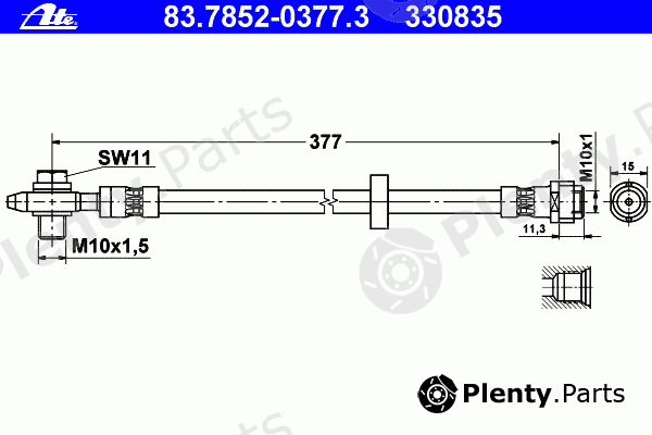  ATE part 83.7852-0377.3 (83785203773) Brake Hose