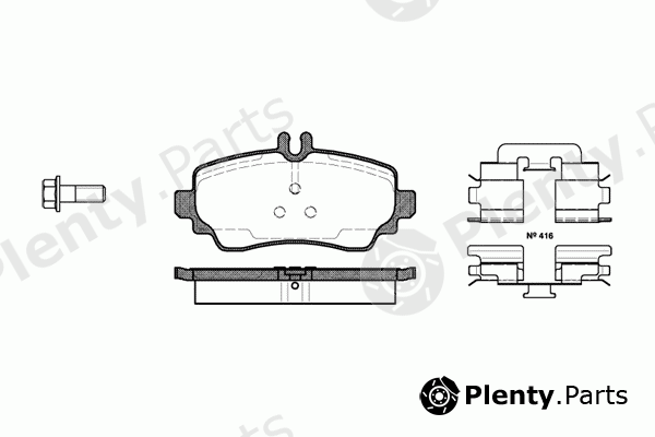  ROADHOUSE part 2650.00 (265000) Brake Pad Set, disc brake