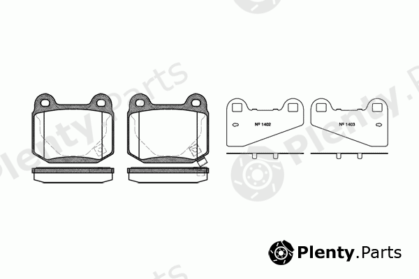  REMSA part 0014.52 (001452) Brake Pad Set, disc brake