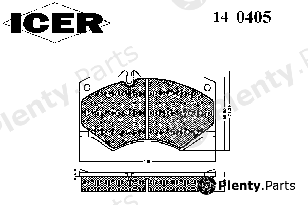  ICER part 140405 Brake Pad Set, disc brake