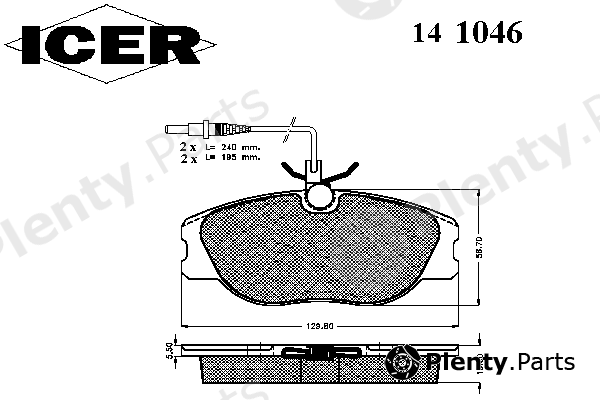  ICER part 141046 Brake Pad Set, disc brake