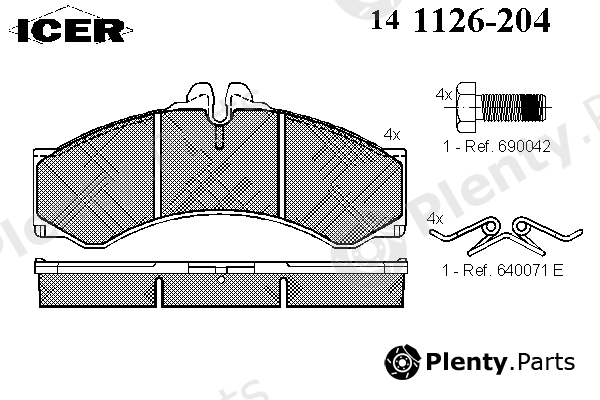  ICER part 141126-204 (141126204) Brake Pad Set, disc brake