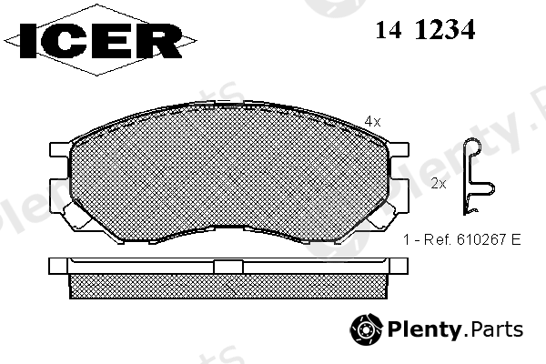  ICER part 141234 Brake Pad Set, disc brake