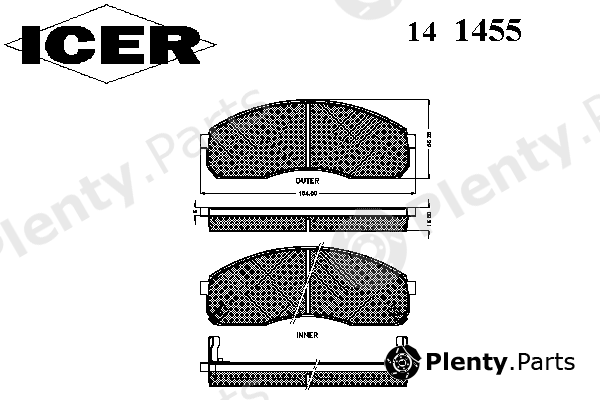  ICER part 141455 Brake Pad Set, disc brake