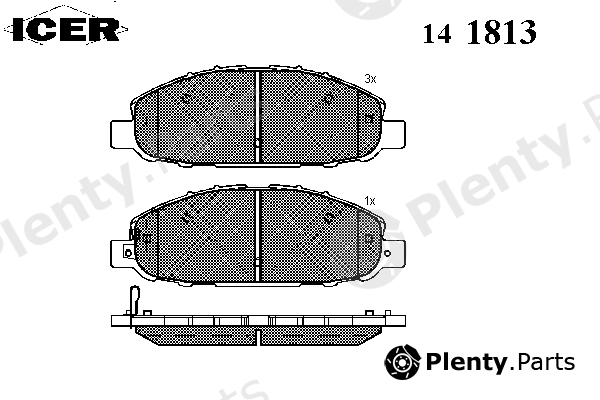  ICER part 141813 Brake Pad Set, disc brake