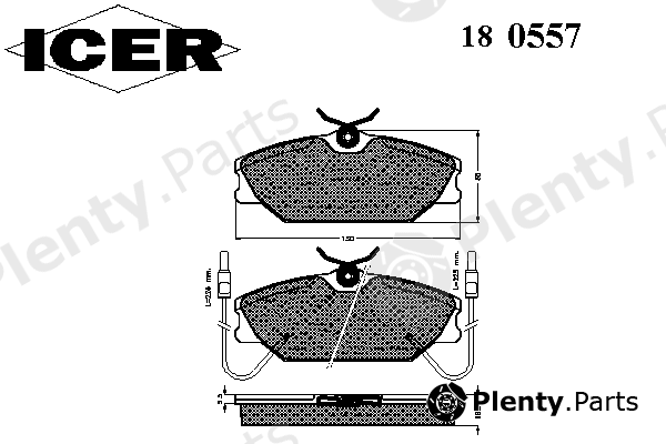  ICER part 180557 Brake Pad Set, disc brake