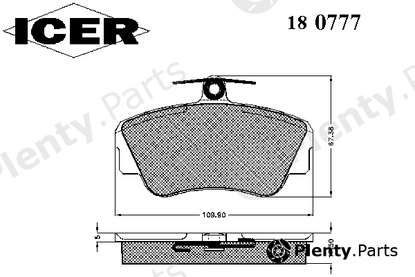  ICER part 180777 Brake Pad Set, disc brake