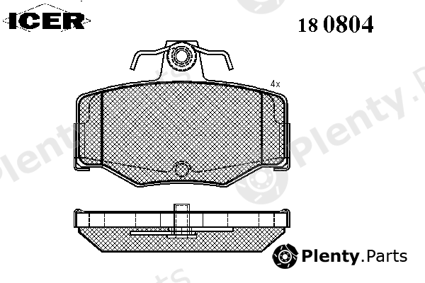  ICER part 180804 Brake Pad Set, disc brake