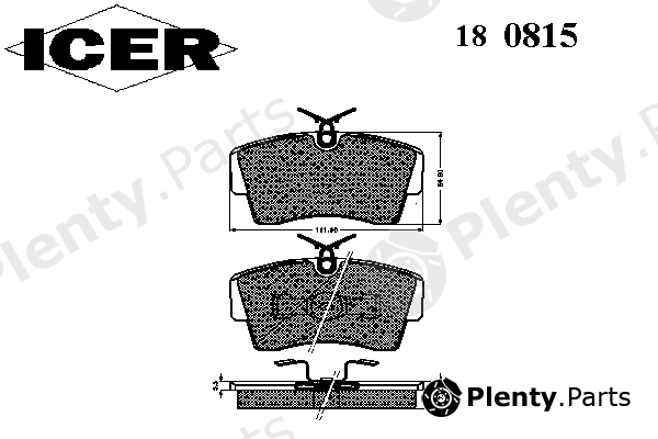  ICER part 180815 Brake Pad Set, disc brake