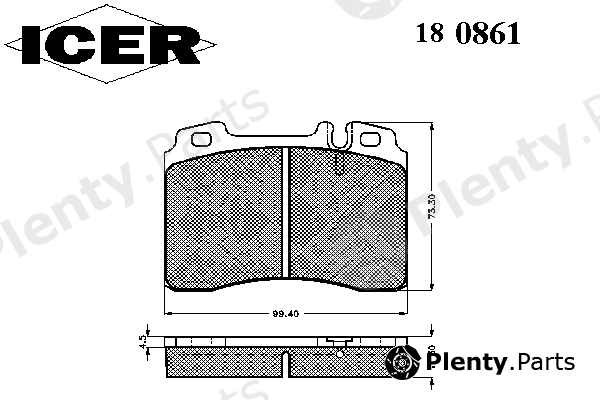  ICER part 180861 Brake Pad Set, disc brake