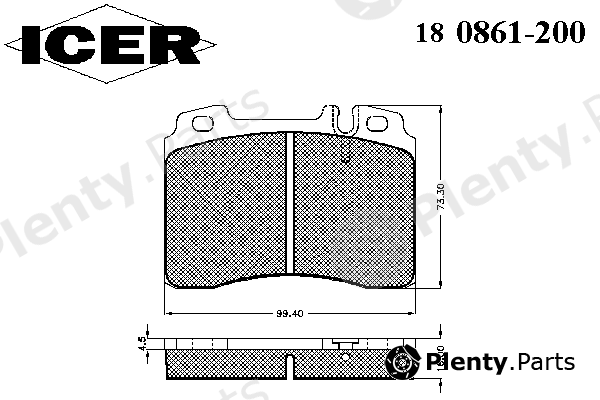  ICER part 180861-200 (180861200) Brake Pad Set, disc brake