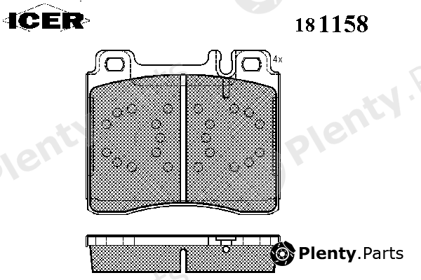  ICER part 181158 Brake Pad Set, disc brake