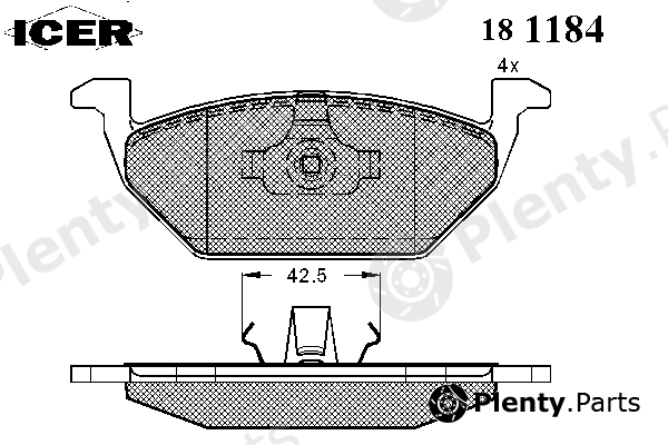 ICER part 181184 Brake Pad Set, disc brake