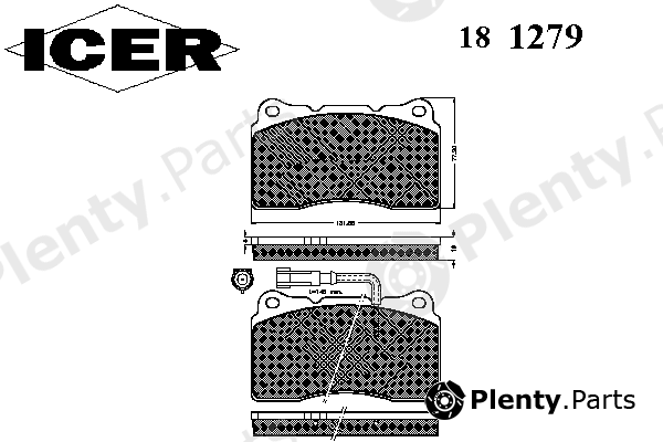  ICER part 181279 Brake Pad Set, disc brake
